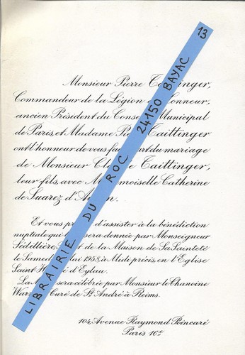 Faire part mariage claude - faire,