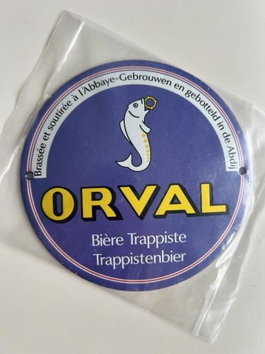 Plaque émaillée orval bière - Émaillée,
