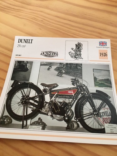 Dunelt 250 cm3 1926 carte - dunelt,
