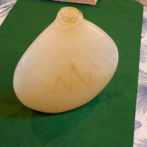 Vase verre opalin blanc - vase, en
