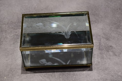 Boite coffret bijoux verre - bijoux,