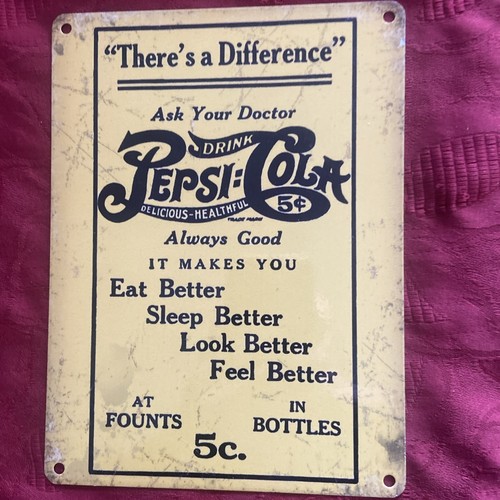 Plaque métal pepsi - métal, cola