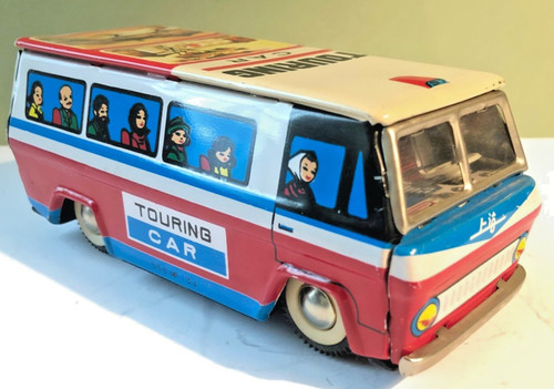 Bus tin toy friction - tin,