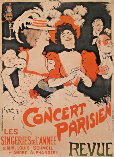 Old poster green 1897 - old,