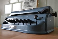 Blue Perkins Brailler Serial #314508 w Instruction Manual Service Records & Case