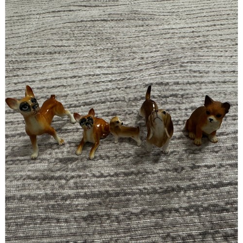 Vintage ceramic dog figurines - dog,