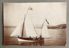 Old PHOTO 06 GULF JUAN Cannes Antibes sailboat Cote d'azur French riviera