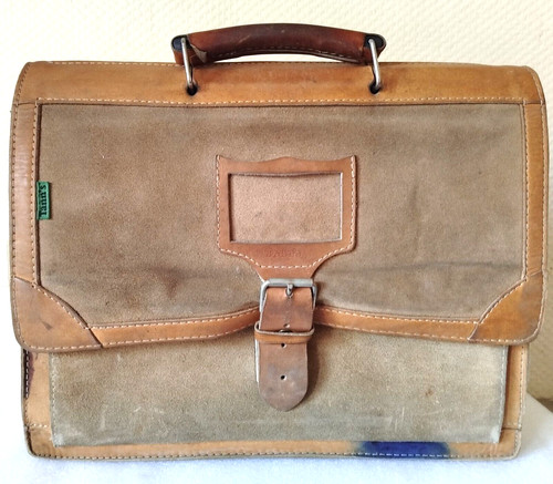 Cartable vintage tann en - cartable,