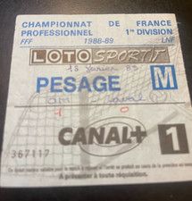 ancien ticket billet Football