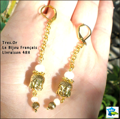 Boucles oreille bouddha - boucles, &
