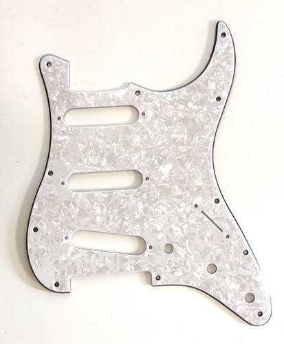 Pickguard white pearl - white, 11trous