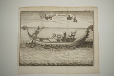GRAVURE XVIII° BATEAU GONDOLE