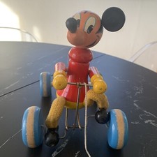 ANTIQUE MICKEY WOODEN TOY