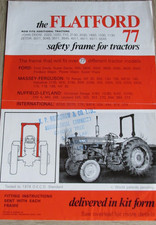 Catalogue, brochure, agricultural brochure tractor safety harrow FLATFORD 77