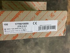 Bloc de jonction de protection 1779010000, ZTR 2.5-2 Weidmüller 100 pièces CK@