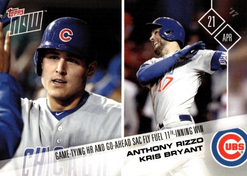 2017 topps now kris bryant - now, #69