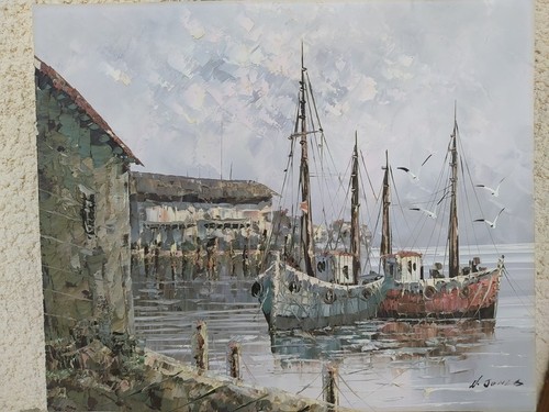 Tableau huile sur toile - huile,