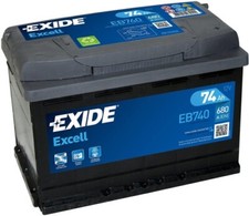 Batterie de démarrage Exide 067SE Excell EB740 12V 74Ah 680A