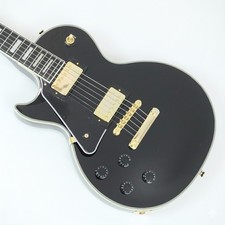 Guitare électrique Epiphone Les Paul Custom main gauche en ébène avec étui...