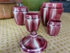  4 jolis Pots ART DECO céramique du Nord  pr compléter service fumeur ...autres