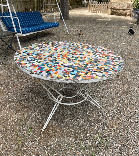 Table jardin fer et - table,