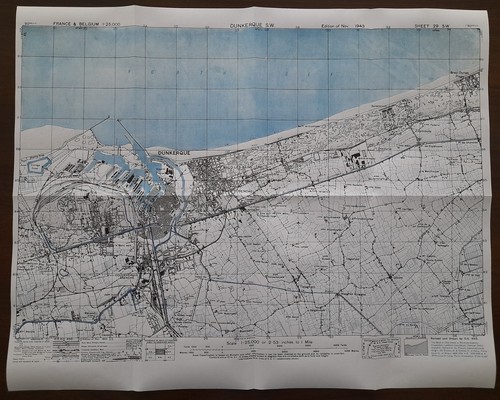Carte ww2 dunkerque 1943 - us,