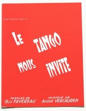 Partition sheet music ANDRE VERCHUREN : Le Tango Nous Invite * Accordéon