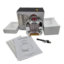 Crosley Diner Retro Jukebox Tabletop Bluetooth Radio Chrome CR1120A-SI New