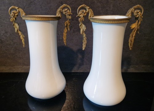 Vases porcelaine monture - ,