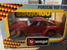 Burago 1/24 PORSCHE 959 TURBO RED comme neuf avec boîte