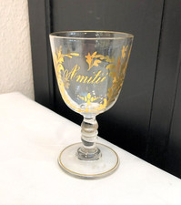 old crystal glass BACCARAT MODEL GONDOLA ENHANCED WITH FINE GOLD AMITIIE 14.8 cm