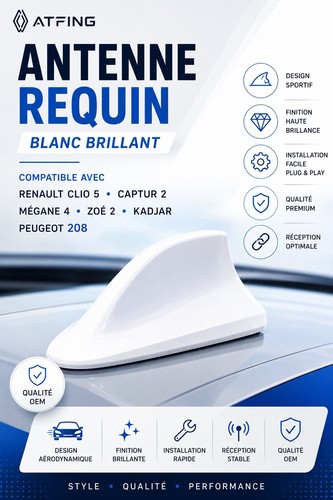 Antenne requin peugeot 208 - requin,