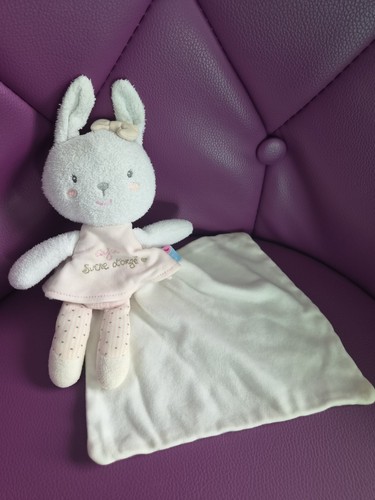 Doudou lapin robe rose - doudou,