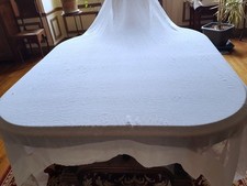 1950s White Linen Curtain/Store/225cm x 235cm