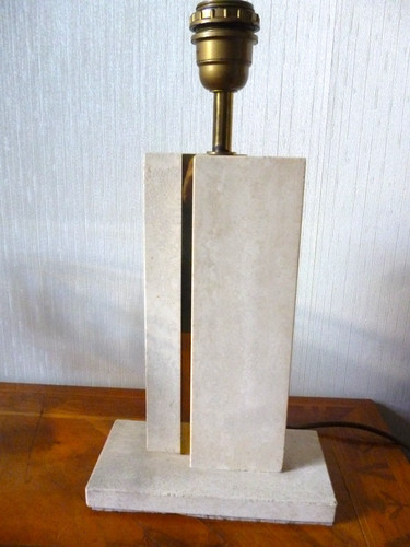 Lampe travertin camille - travertin,