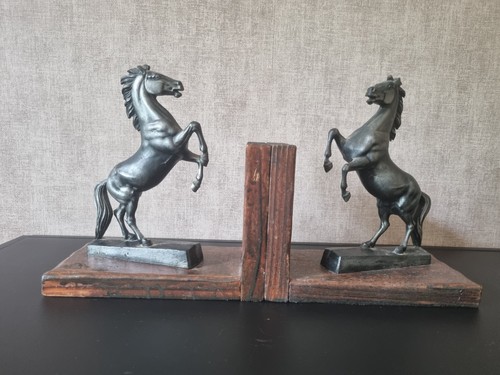 Serre livres chevaux cabrés - serre-livres,