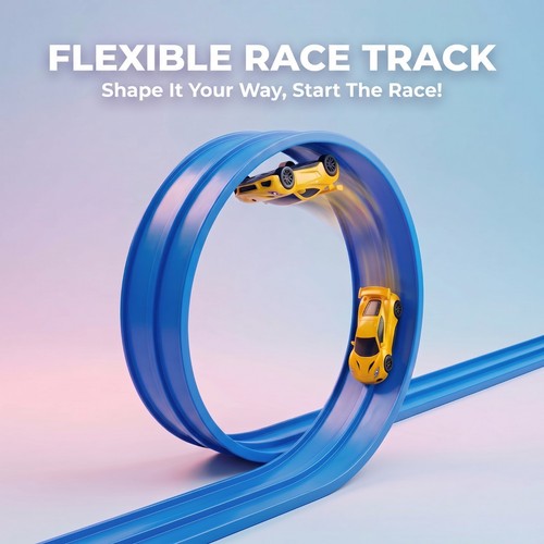 Piste course flexible bleue - de,