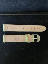 Michele 18mm Galuchat Band Color Green Silver Buckle Made In France