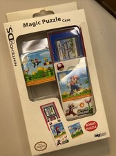 NEUF NEW boîte rangement officiel + puzzle cartouche de jeux nintendo DS mario