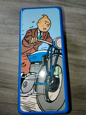 Boite Tintin en moto et Milou