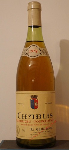 Vin chablis 1978 - vin, cru