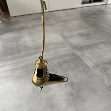 Ancienne Lampe À Huile En Laiton De Mineur