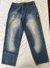 Source Jeans Vintage 90s Y2K Distressed Wide Leg Baggy Skate Jeans Mens 34 X 30