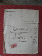 ++"1385" OLD INVOICE LA MAISON DU MATELAS RUE ROYALE A LILLE 1939