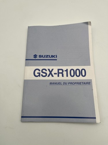 Suzuki gsxr1000 manuel - manuel, du
