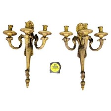 Fine Quality Pair of French Louis XV Style Candle Sconces Not Lighted