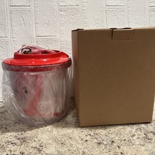 Tupperware Power Chef SuperSonic Chopper Extra Clear With Red  Large NEW