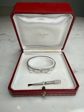Auth Cartier Size 17 White