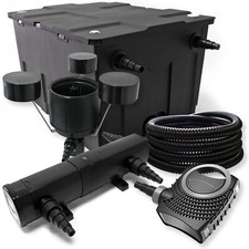 Kit de filtration de bassin Filtre 60000l Stérilisateur UV 36W Pompe Tuyau 080