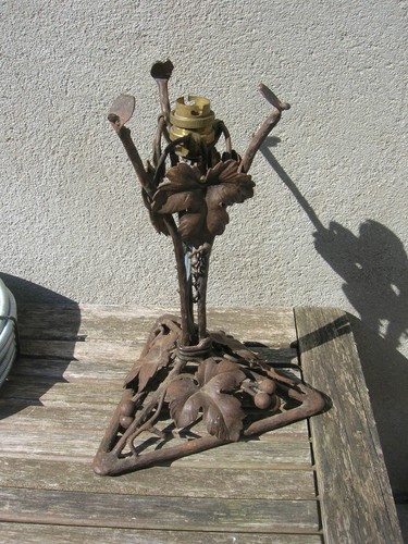 Lampe art nouveau fer - lampe,
